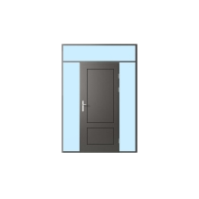 Single Door one sidelite Transom