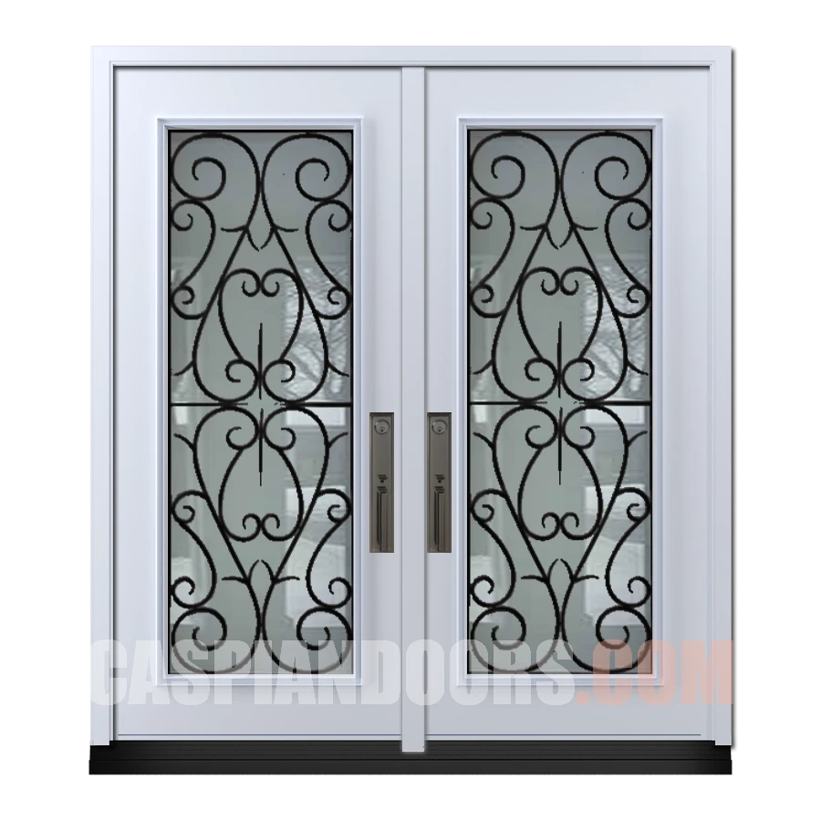 Steel Double Door Bristol Full Wrought Iron