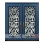Steel Double Door Bristol Full Wrought Iron