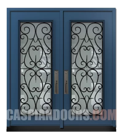 Steel Double Door Bristol Full Wrought Iron