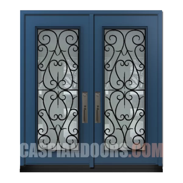 Steel Double Door Bristol Full Wrought Iron
