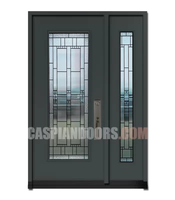 Single Steel Door with one sidelite Nettilling Glass