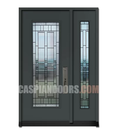 Single Steel Door with one sidelite Nettilling Glass