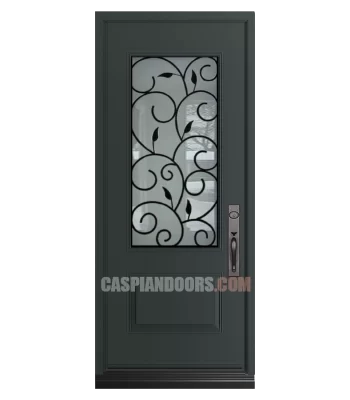 Single Steel Door with Catalina Glass