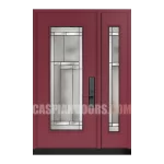 Steel single door one sidelte Dark Red