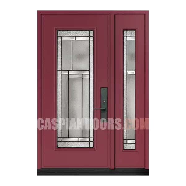Steel single door one sidelte Dark Red