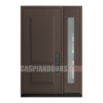 Single Steel Door with one sidelite frosted Glass